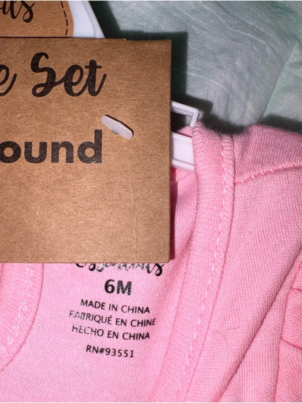 Pink Baby Girl Bodysuit & Heart Print Pants Set